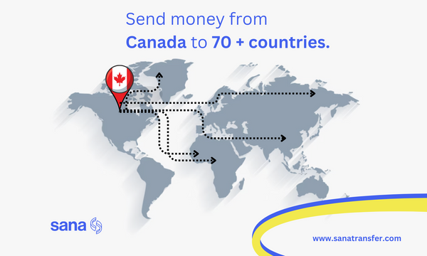 Countries that Record the Most International Remittances from Canada